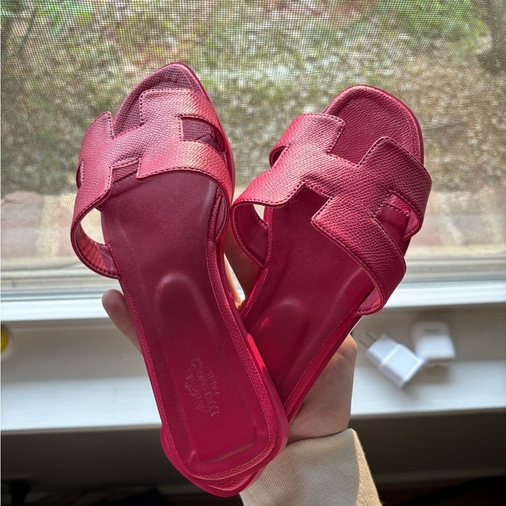 Oran Red Magenta Hermes Sandals